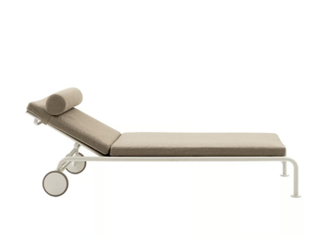BOREA - Recliner sun lounger with castors by B&B Italia Outdoor - view 2
